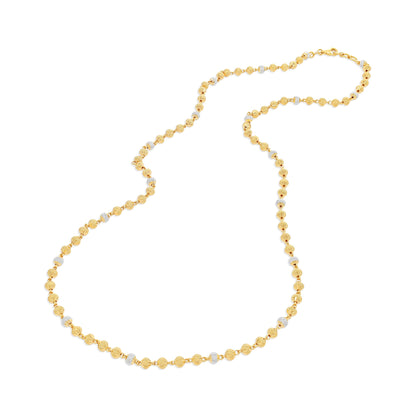 22ct Yellow Gold Bead Style Necklace BF1224-NK28 - FJewellery
