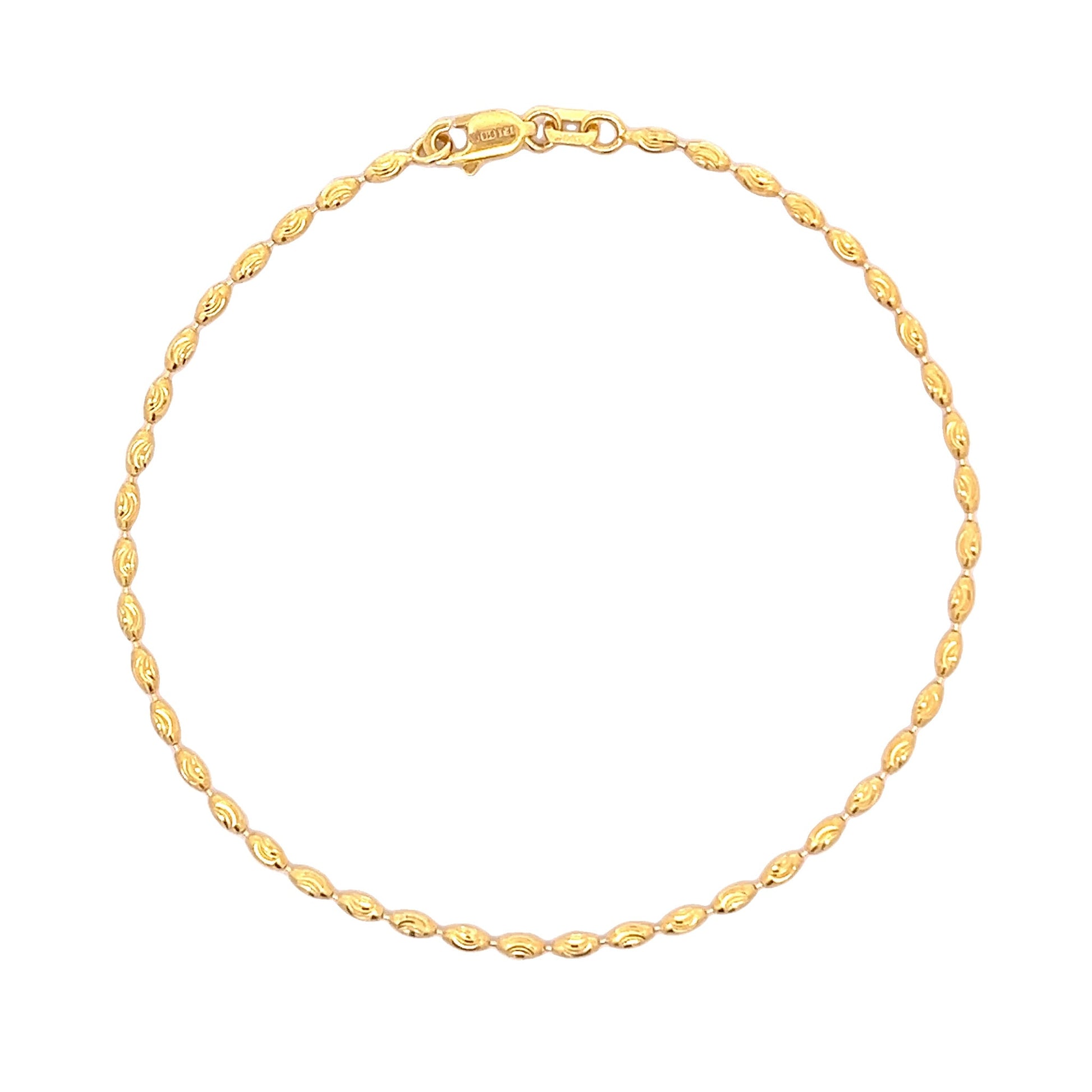 22ct Yellow Gold Beaded Bracelet PZ325-BR35 - FJewellery