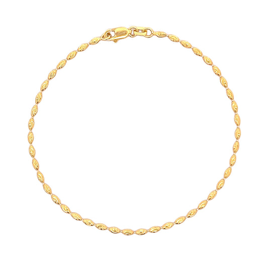 22ct Yellow Gold Beaded Bracelet PZ325-BR35 - FJewellery