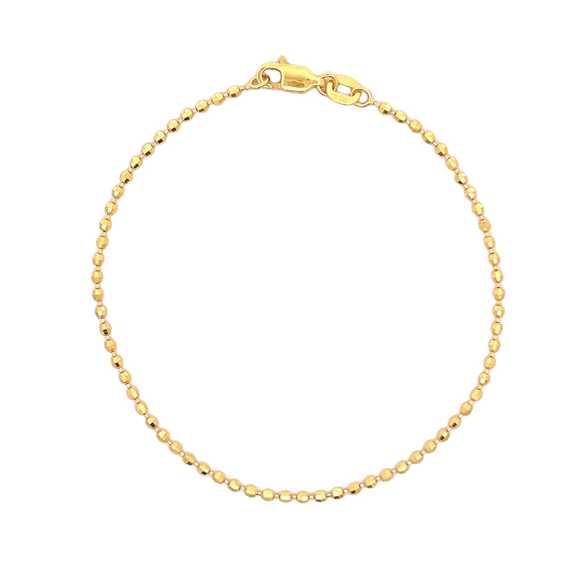 22ct Yellow Gold Beaded Bracelet PZ325-BR39 - FJewellery