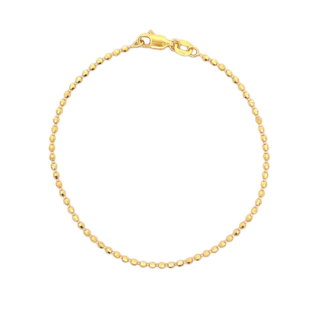 22ct Yellow Gold Beaded Bracelet PZ325-BR41 - FJewellery