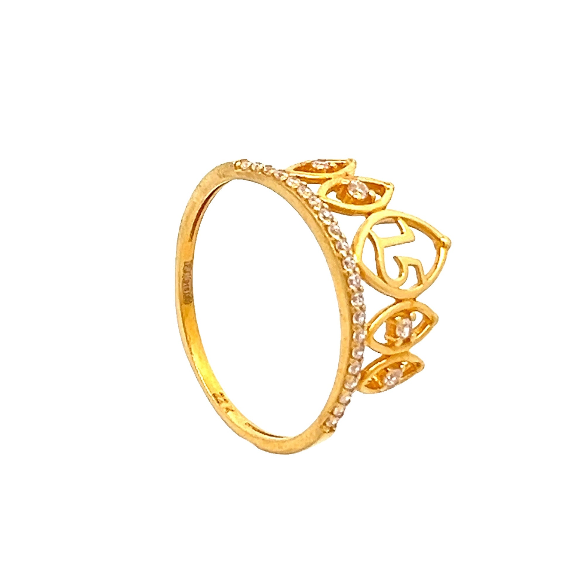 22ct Yellow Gold Celebration Ring with Stones PZ325 - RN58 - FJewellery