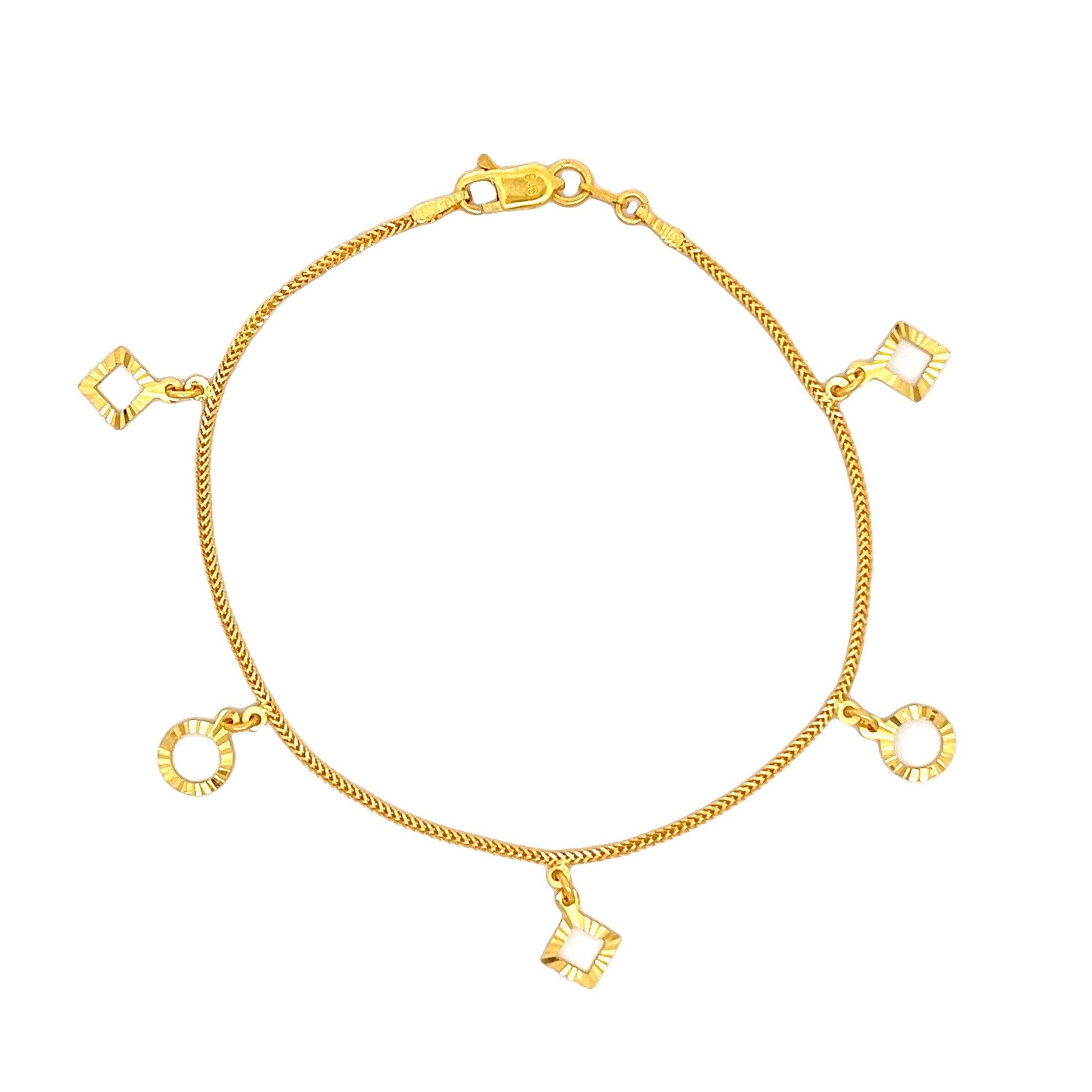 22ct Yellow Gold Charm Bracelet PZ325 - BR29 - FJewellery