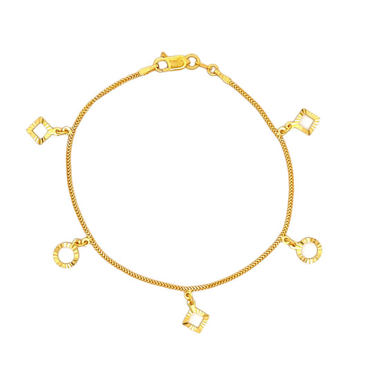 22ct Yellow Gold Charm Bracelet PZ325 - BR29 - FJewellery
