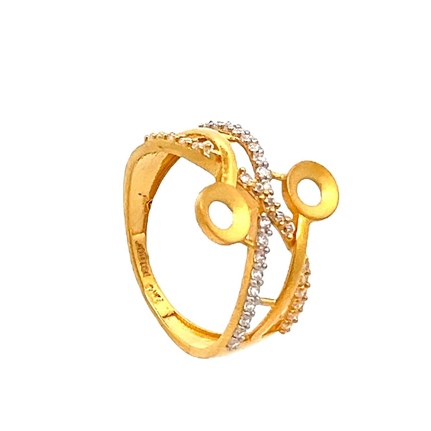 22ct Yellow Gold Chic Design Ring PZ325 - RN43 - FJewellery