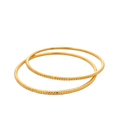 22ct Yellow Gold Classic Bangle PZ325 - BN78 - FJewellery