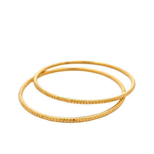 22ct Yellow Gold Classic Bangle PZ325 - BN78 - FJewellery