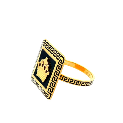 22ct Yellow Gold Crown Ring PZ325-RN48 - FJewellery