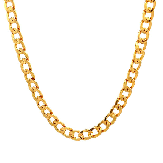 22ct Yellow Gold Curb Chain PZ325 - CN9 - FJewellery