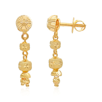22ct Yellow Gold Dangle Earrings BF1224 - NKS13 - ER - FJewellery