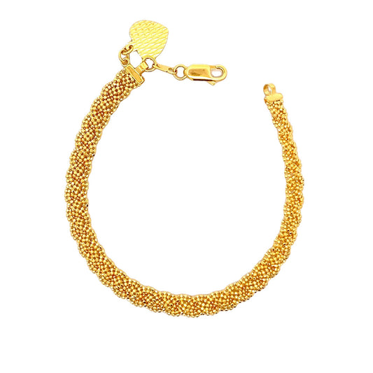 22ct Yellow Gold Delicate Bead Bracelet PZ325-BR8 - FJewellery