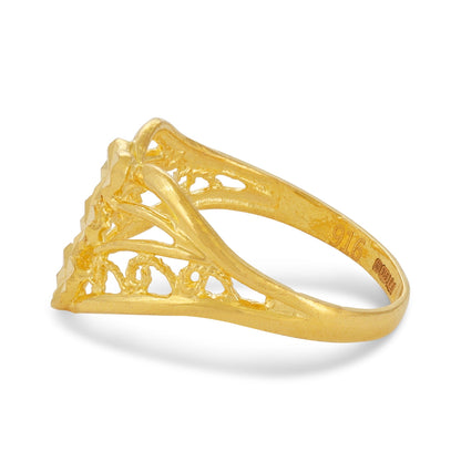 22ct Yellow Gold Design Unique Ring BF1224-RN52 - FJewellery