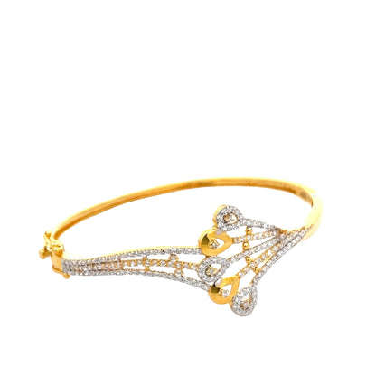 22ct Yellow Gold Designer Bangle PZ325 - BN16 - FJewellery