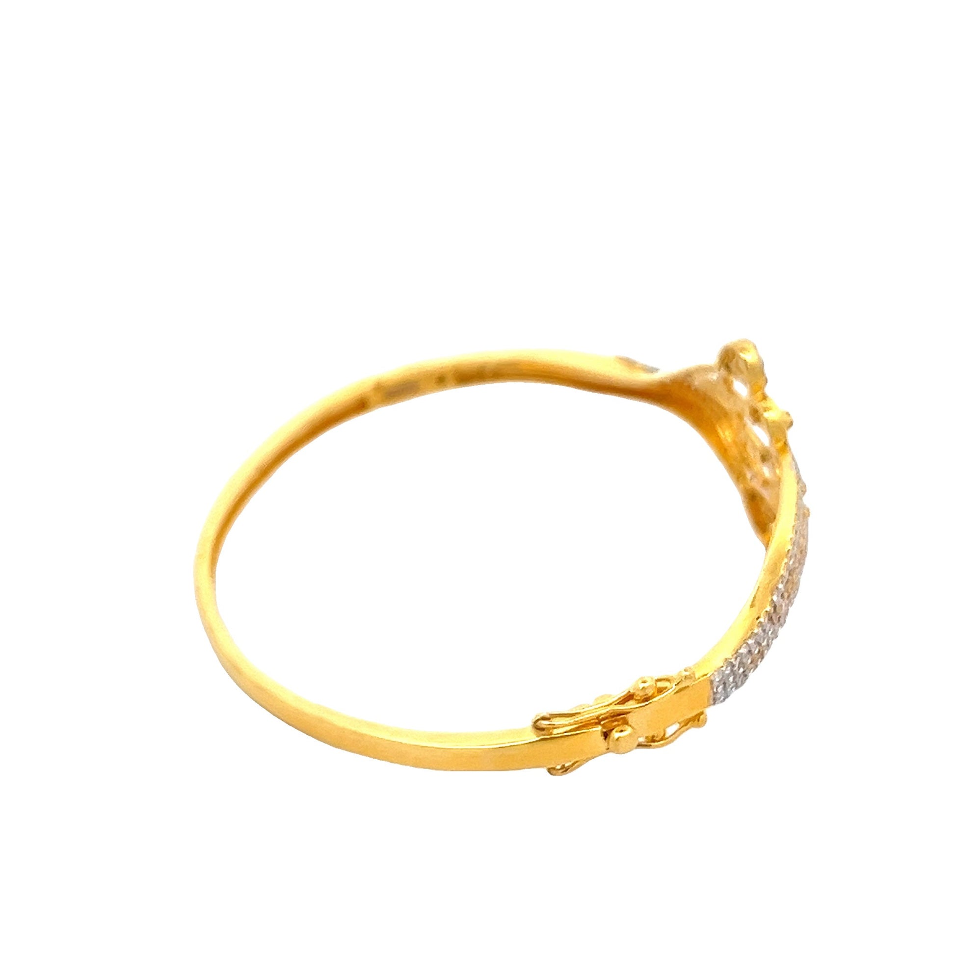 22ct Yellow Gold Designer Bangle PZ325-BN16 - FJewellery