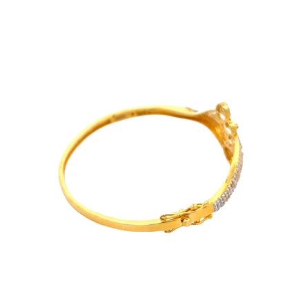 22ct Yellow Gold Designer Bangle PZ325 - BN16 - FJewellery