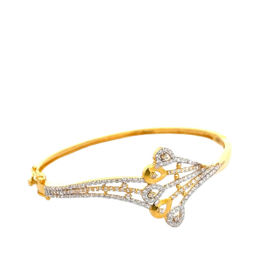 22ct Yellow Gold Designer Bangle PZ325-BN16 - FJewellery