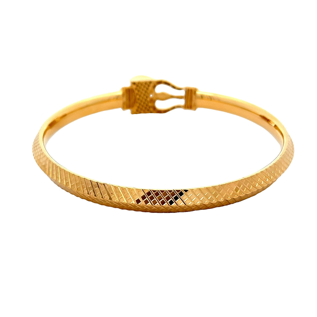 22ct Yellow Gold Designer Bangle PZ325-BN19 - FJewellery