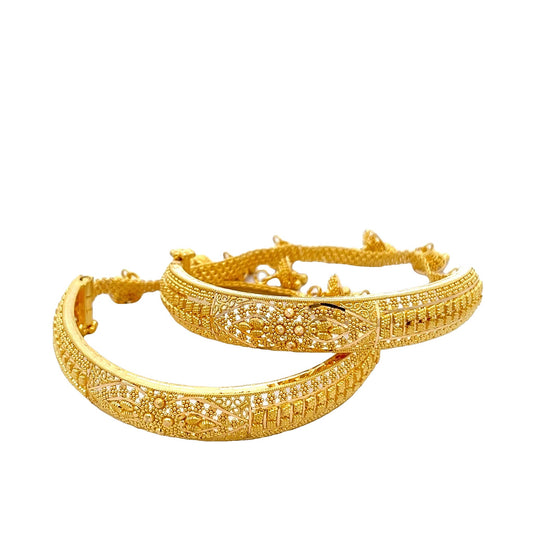 22ct Yellow Gold Designer Bangle PZ325 - BN22 - FJewellery