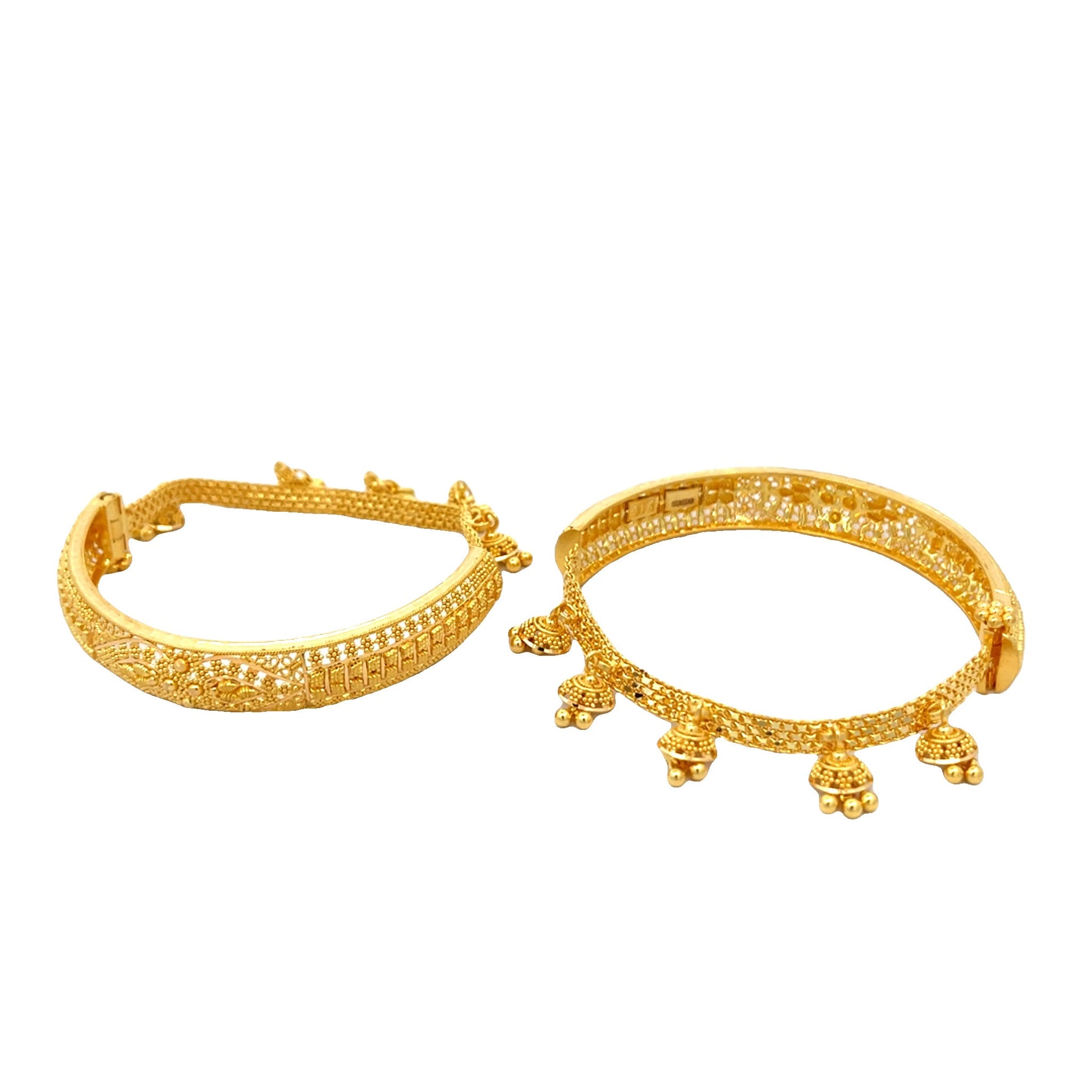 22ct Yellow Gold Designer Bangle PZ325 - BN22 - FJewellery