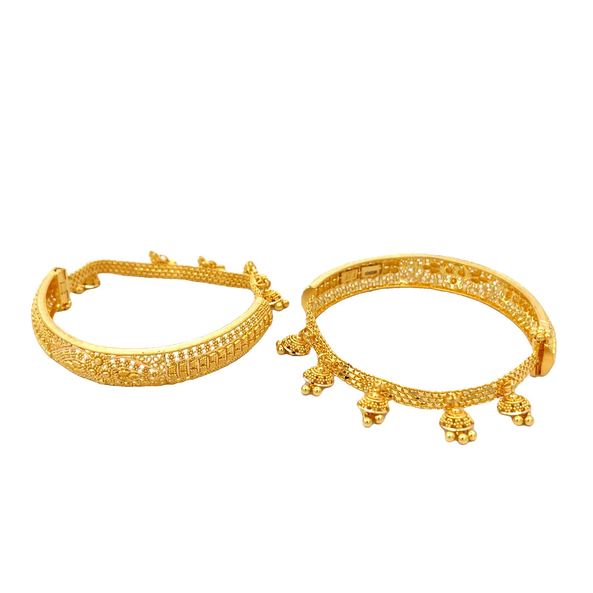 22ct Yellow Gold Designer Bangle PZ325-BN22 - FJewellery