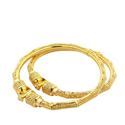 22ct Yellow Gold Designer Bangle PZ325 - BN33 - FJewellery