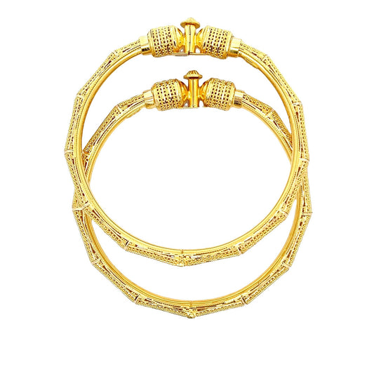 22ct Yellow Gold Designer Bangle PZ325-BN33 - FJewellery
