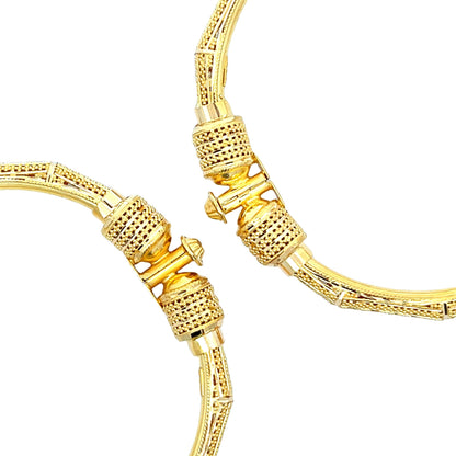 22ct Yellow Gold Designer Bangle PZ325-BN33 - FJewellery