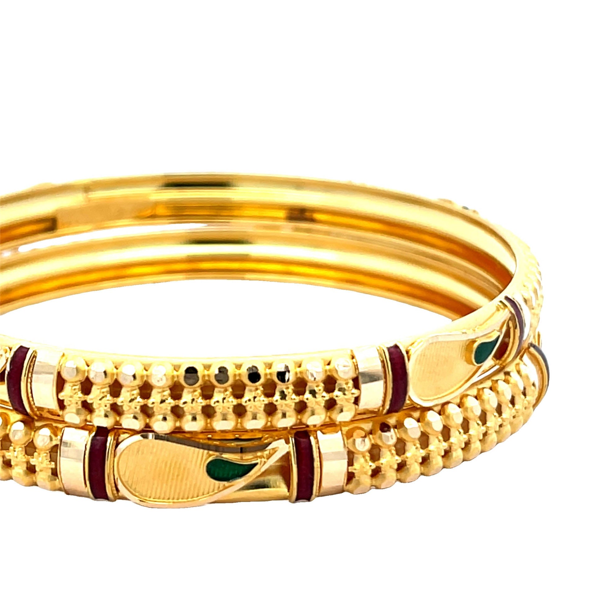22ct Yellow Gold Designer Bangle PZ325 - BN36 - FJewellery