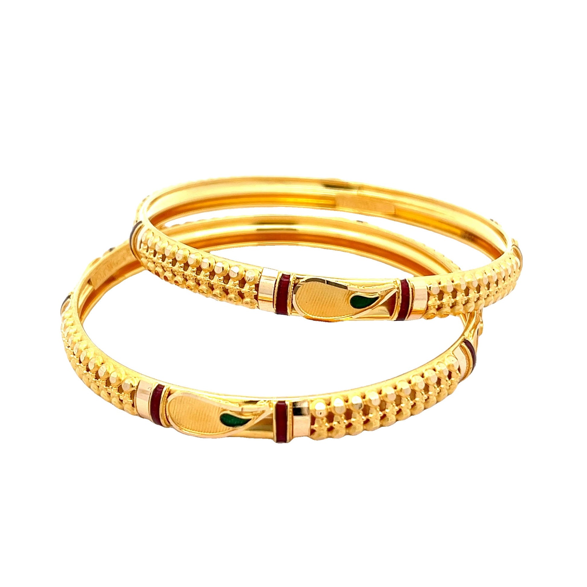 22ct Yellow Gold Designer Bangle PZ325 - BN36 - FJewellery