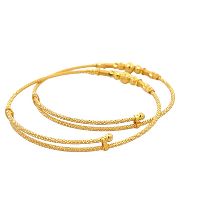 22ct Yellow Gold Designer Bangle PZ325 - BN9 - FJewellery