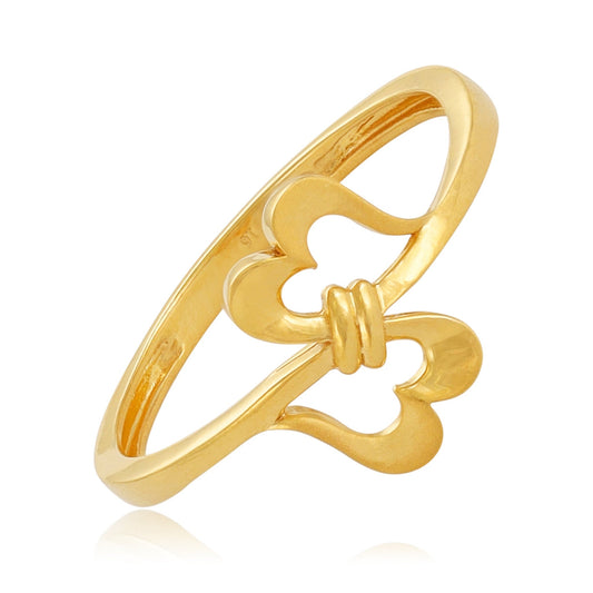 22ct Yellow Gold Double Heart Ring BF1224-RN75 - FJewellery