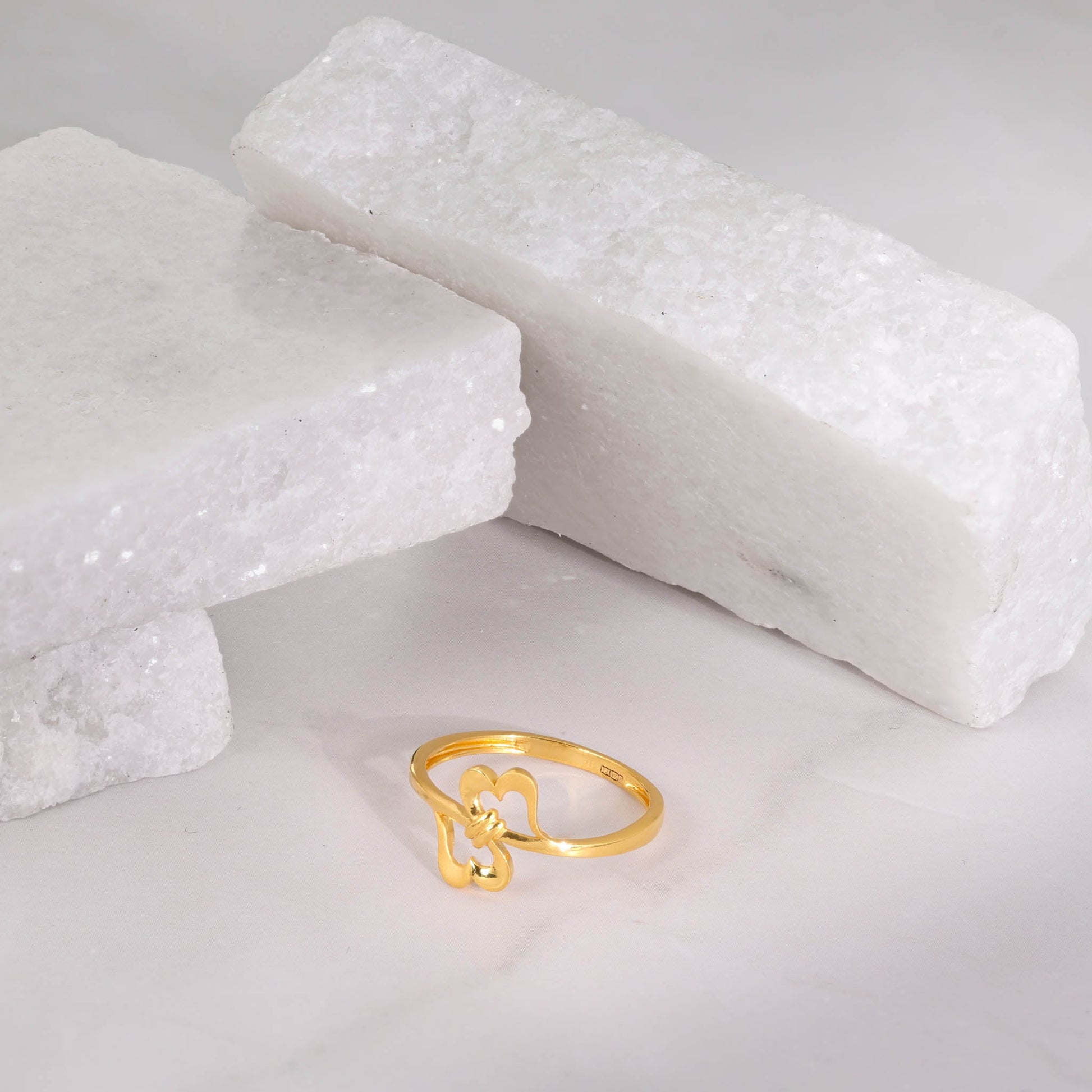 22ct Yellow Gold Double Heart Ring BF1224 - RN76 - FJewellery