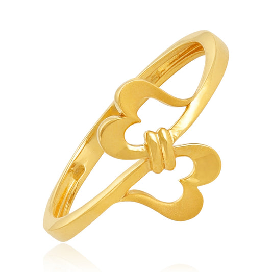 22ct Yellow Gold Double Joint Heart Ring BF1224-RN73 - FJewellery