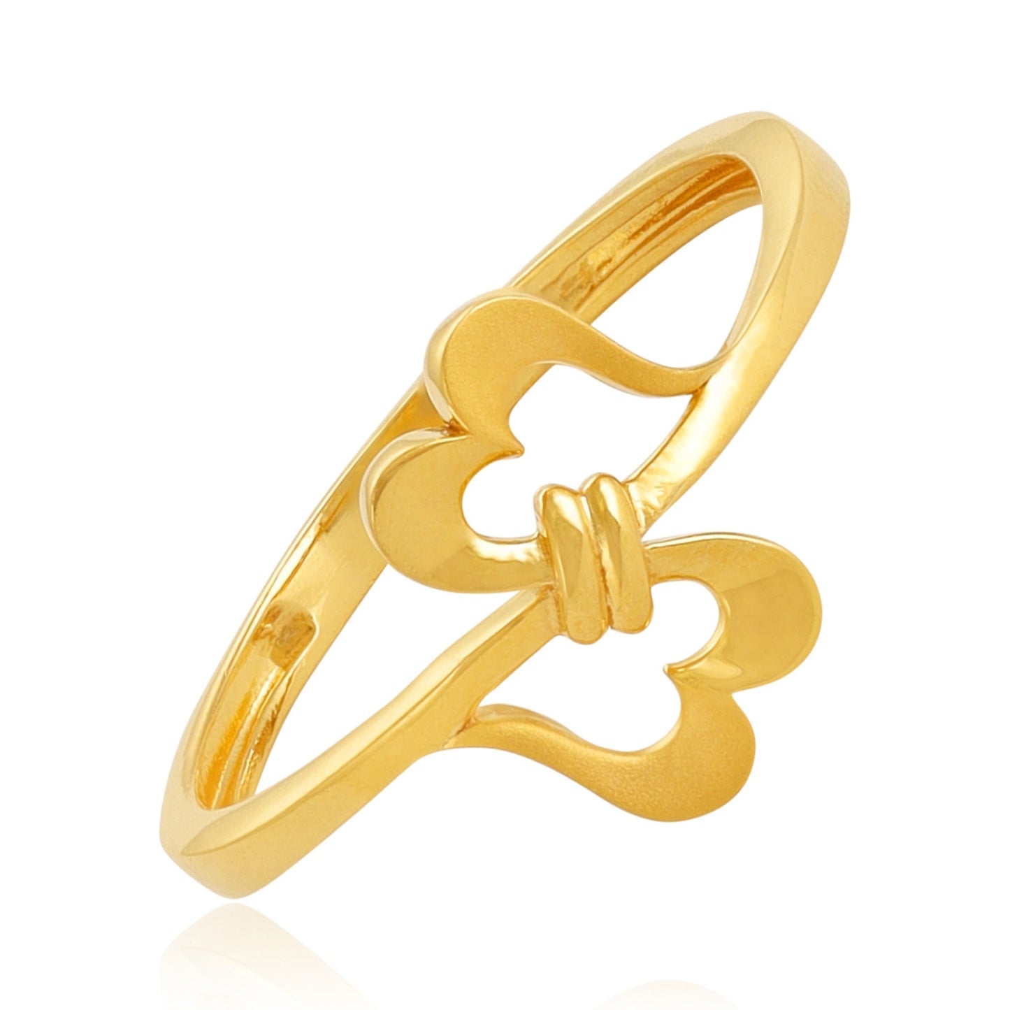 22ct Yellow Gold Double Joint Heart Ring BF1224-RN73 - FJewellery