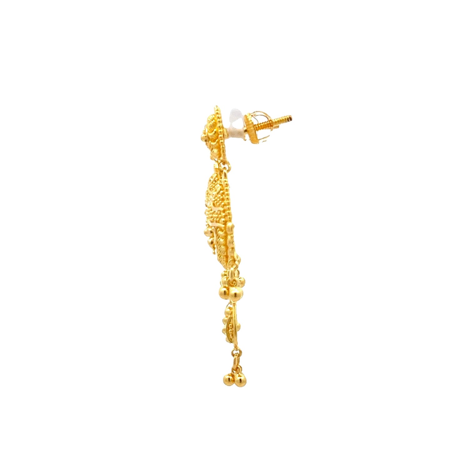 22ct Yellow Gold Drop Detailed Design Earrings PZ325-ER118 - FJewellery