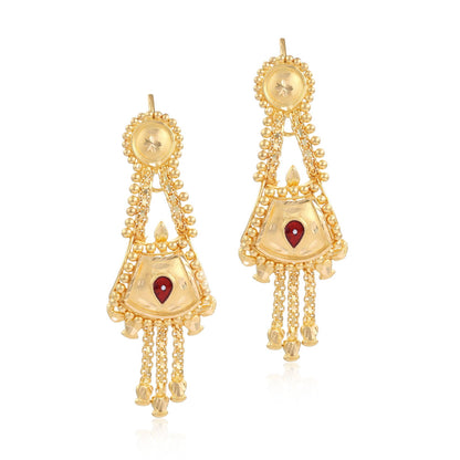 22ct yellow gold drop earrings 11000243 - FJewellery
