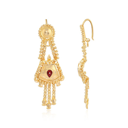 22ct yellow gold drop earrings 11000243 - FJewellery
