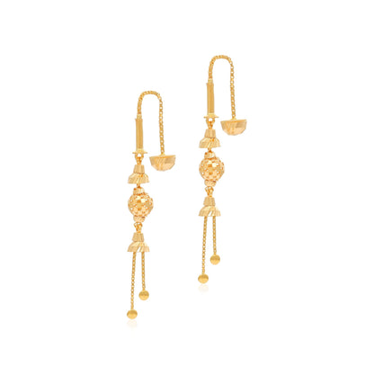 22ct Yellow Gold Drop Earrings BF1224-ER86 - FJewellery