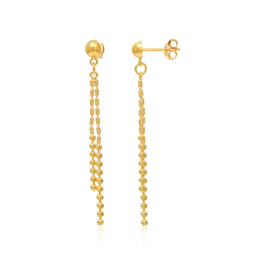 22ct Yellow Gold Drop Earrings BF1224-NKS11-ER - FJewellery