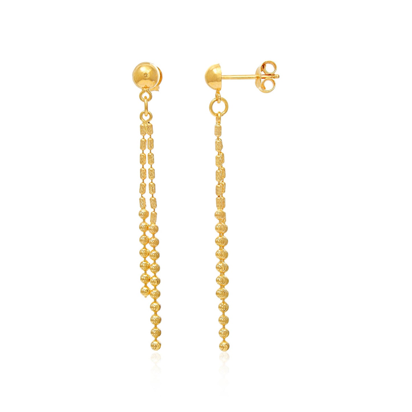 22ct Yellow Gold Drop Earrings BF1224-NKS11-ER - FJewellery