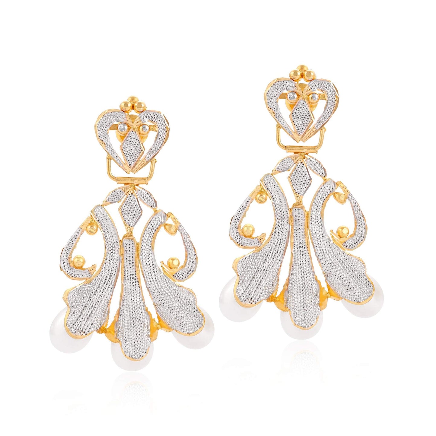 22ct yellow gold earrings with stones 07002443 - FJewellery