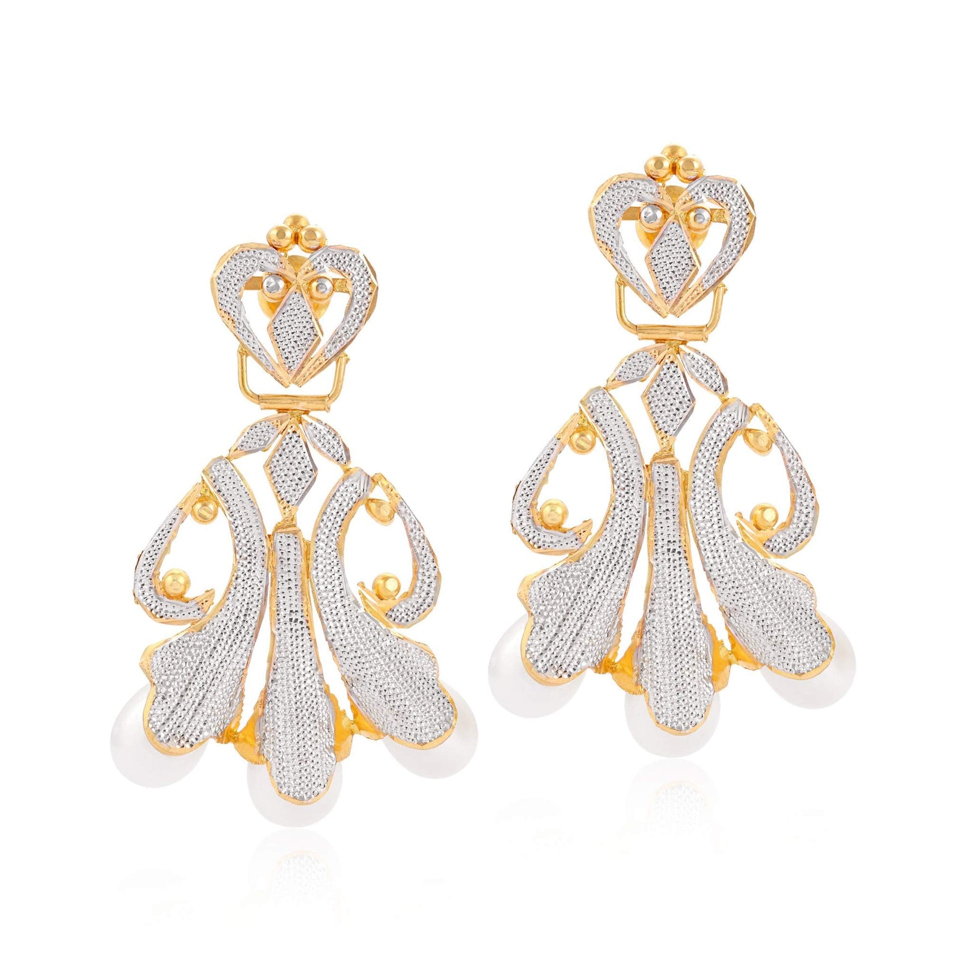 22ct yellow gold earrings with stones 07002443 - FJewellery