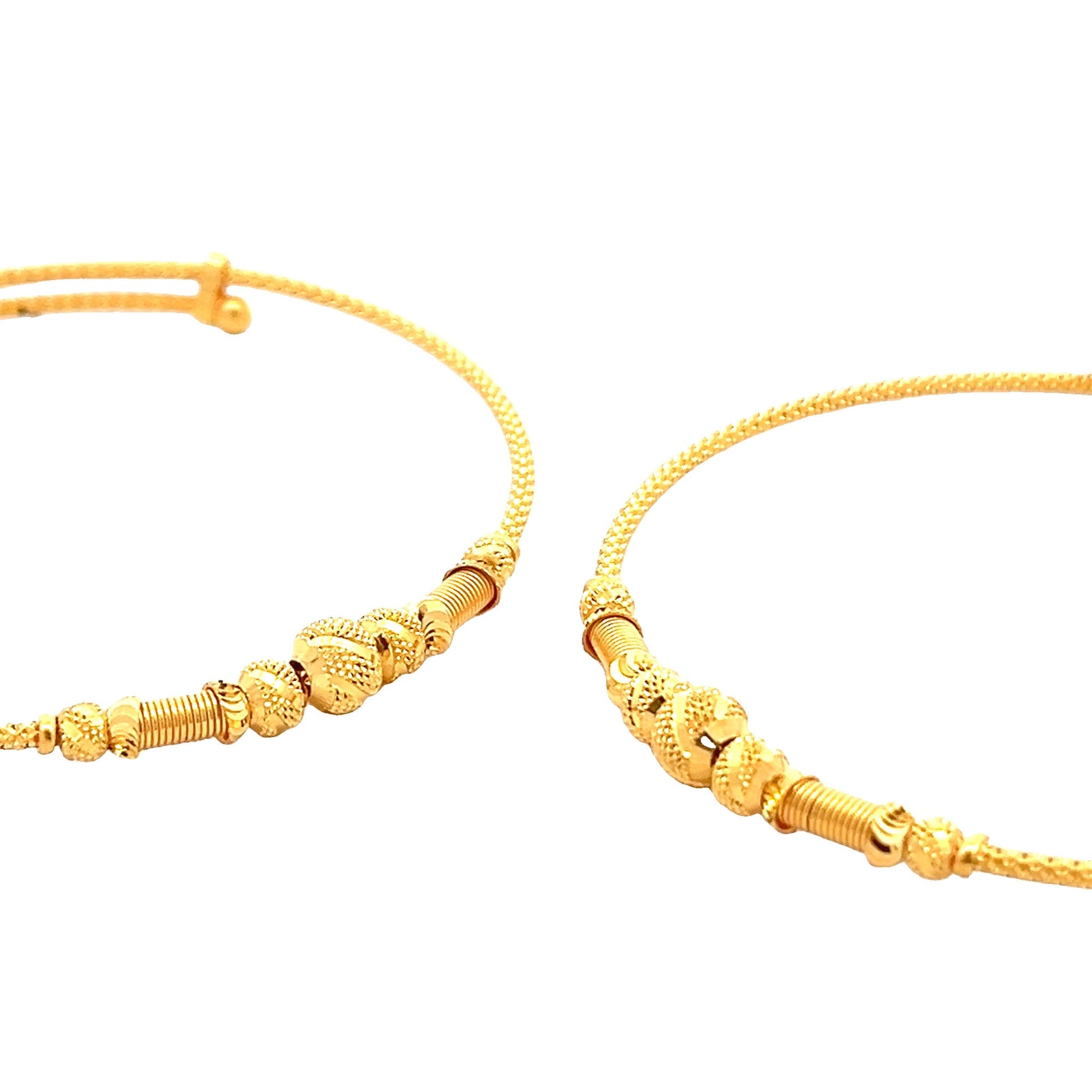 22ct Yellow Gold Fancy Bangle PZ325 - BN11 - FJewellery