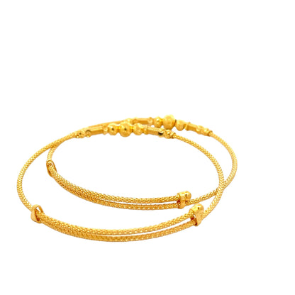 22ct Yellow Gold Fancy Bangle PZ325 - BN11 - FJewellery