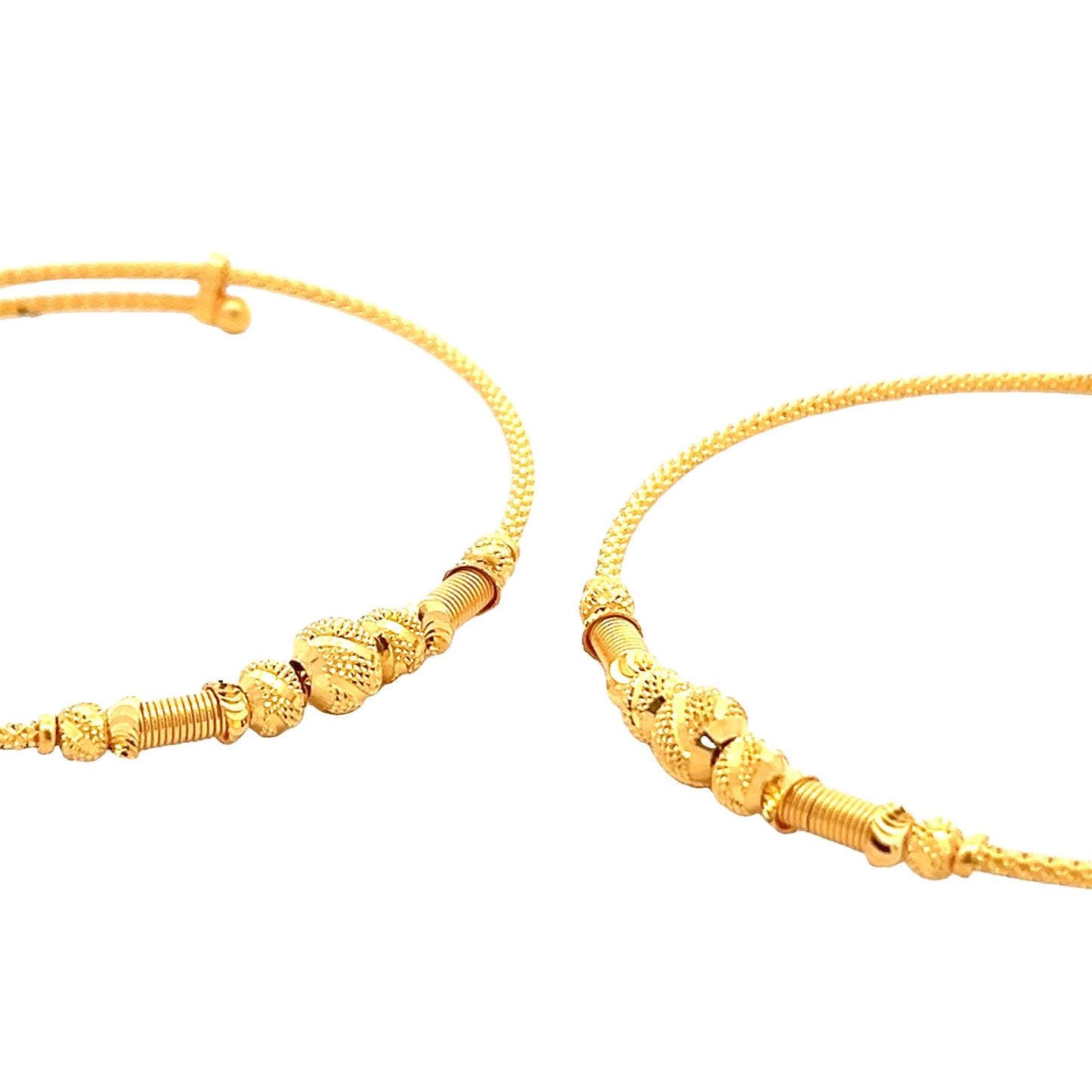 22ct Yellow Gold Fancy Bangle PZ325-BN11 - FJewellery