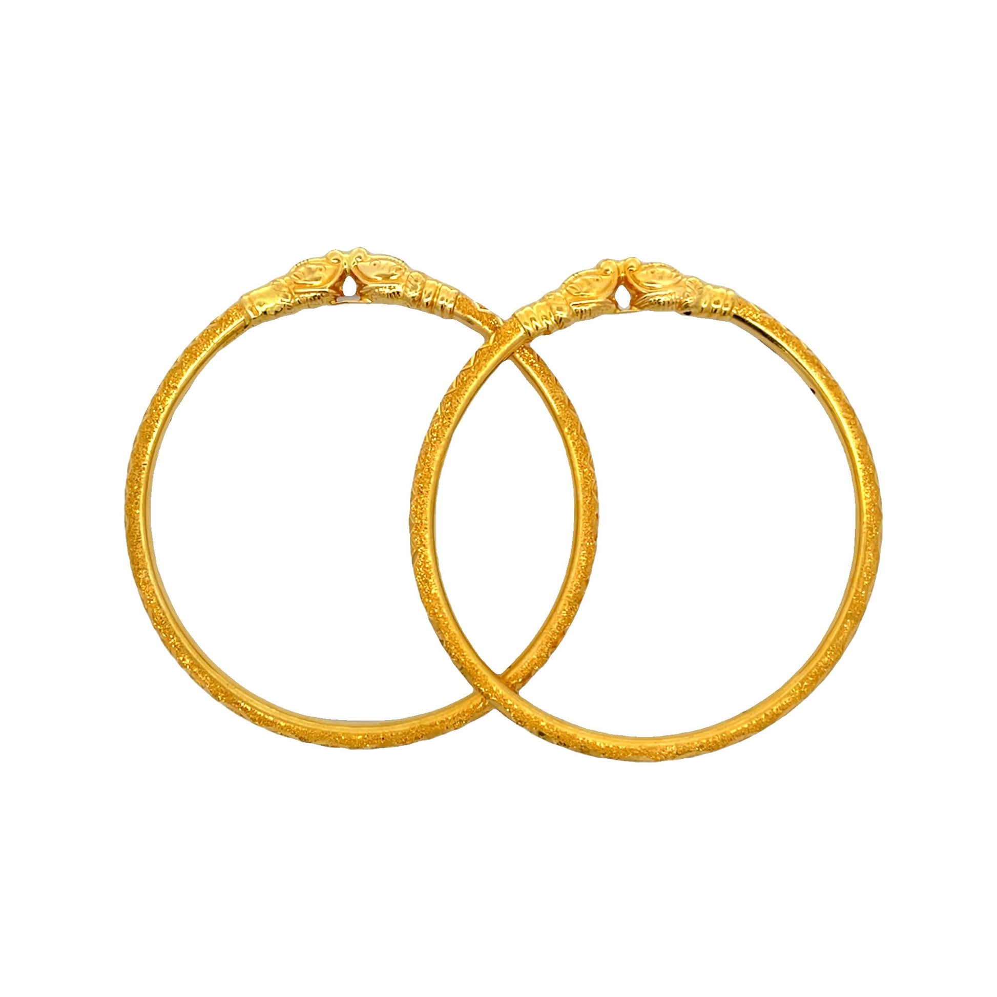 22ct Yellow Gold Fancy Bangle PZ325-BN27 - FJewellery