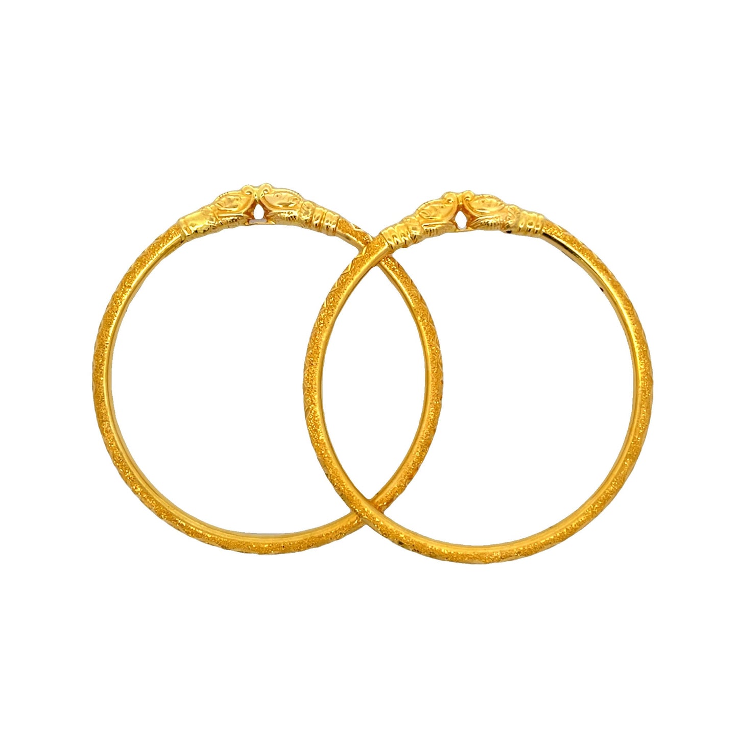 22ct Yellow Gold Fancy Bangle PZ325 - BN27 - FJewellery