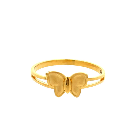 22ct Yellow Gold Fancy Butterfly Ring PZ325 - RN18 - FJewellery
