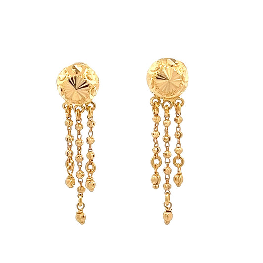 22ct Yellow Gold Fancy Drop Earrings PZ325-ER4 - FJewellery