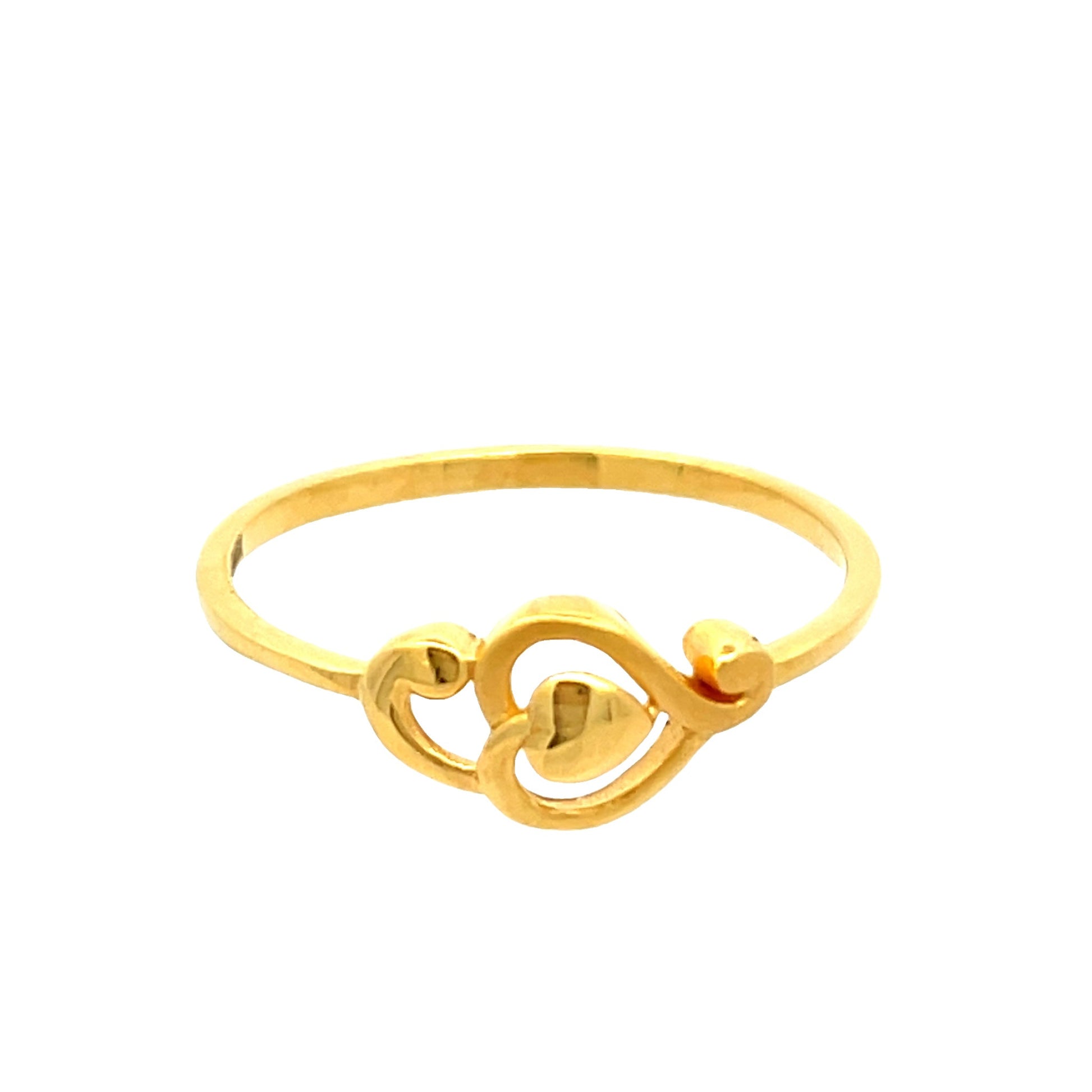 22ct Yellow Gold Fancy Heart Ring PZ325 - RN81 - FJewellery